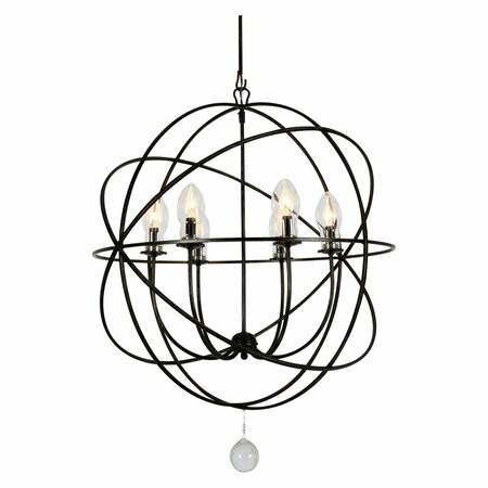 CRYSTORAMA The Solaris Collection 6-Light English Bronze Outdoor Chandelier SOL-9328-EB